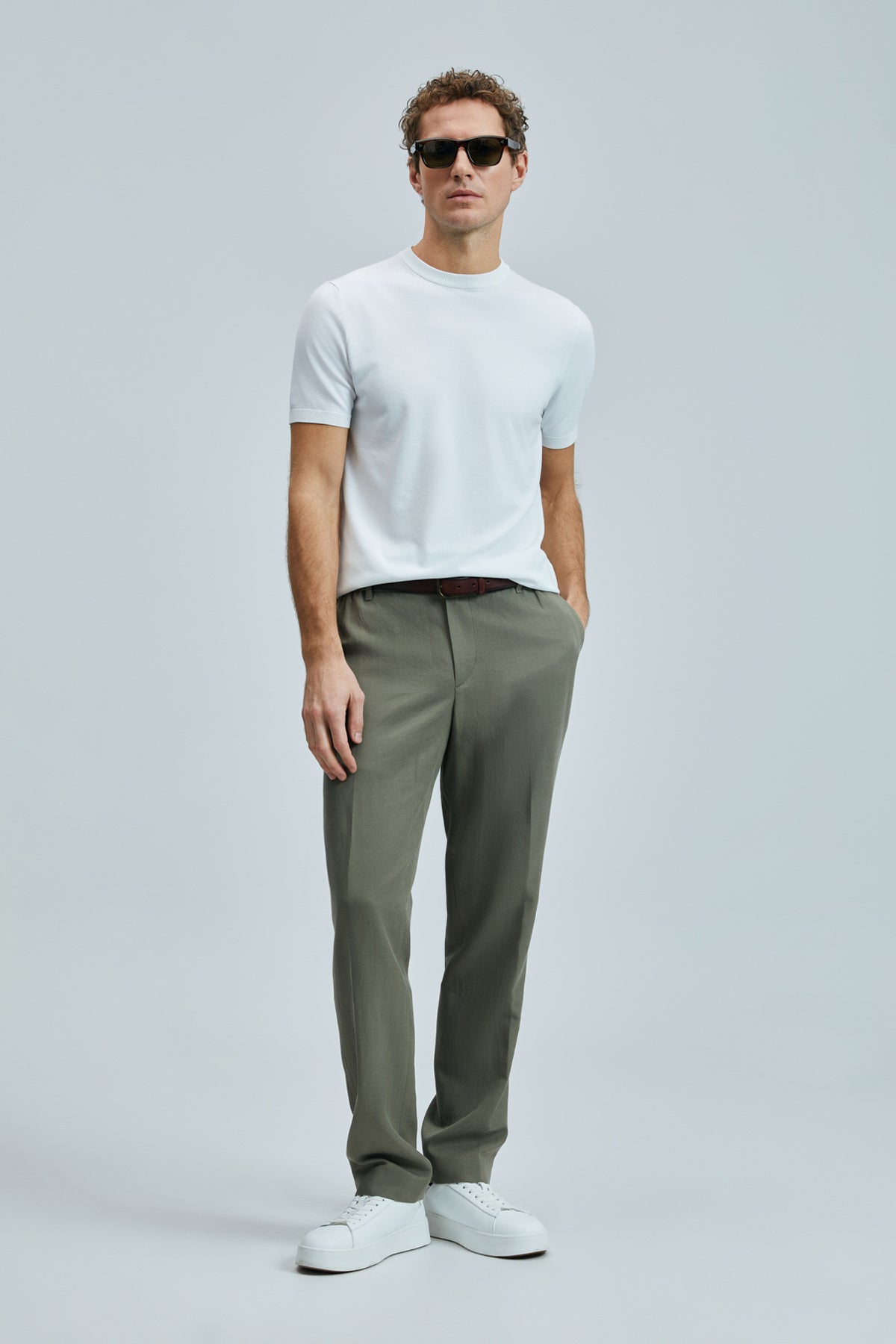 Lufian Minimalist Keten Erkek Pantolon - Regular Fit - Günlük Kombinler İçin Translation missing: ar.content.product_image_secondary