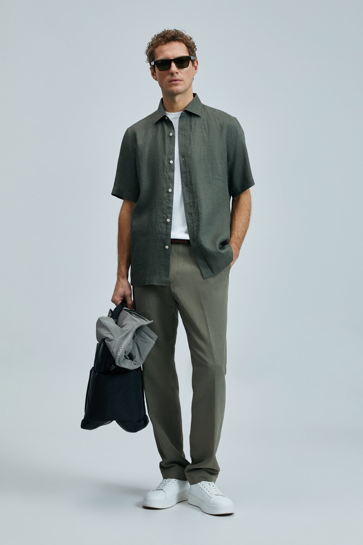 Lufian Minimalist Keten Erkek Pantolon - Regular Fit - Günlük Kombinler İçin