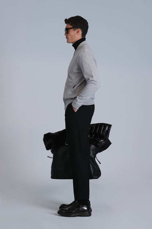Lufian Minimalist Oversize Fermuarlı Uzun Kol Erkek Hırka