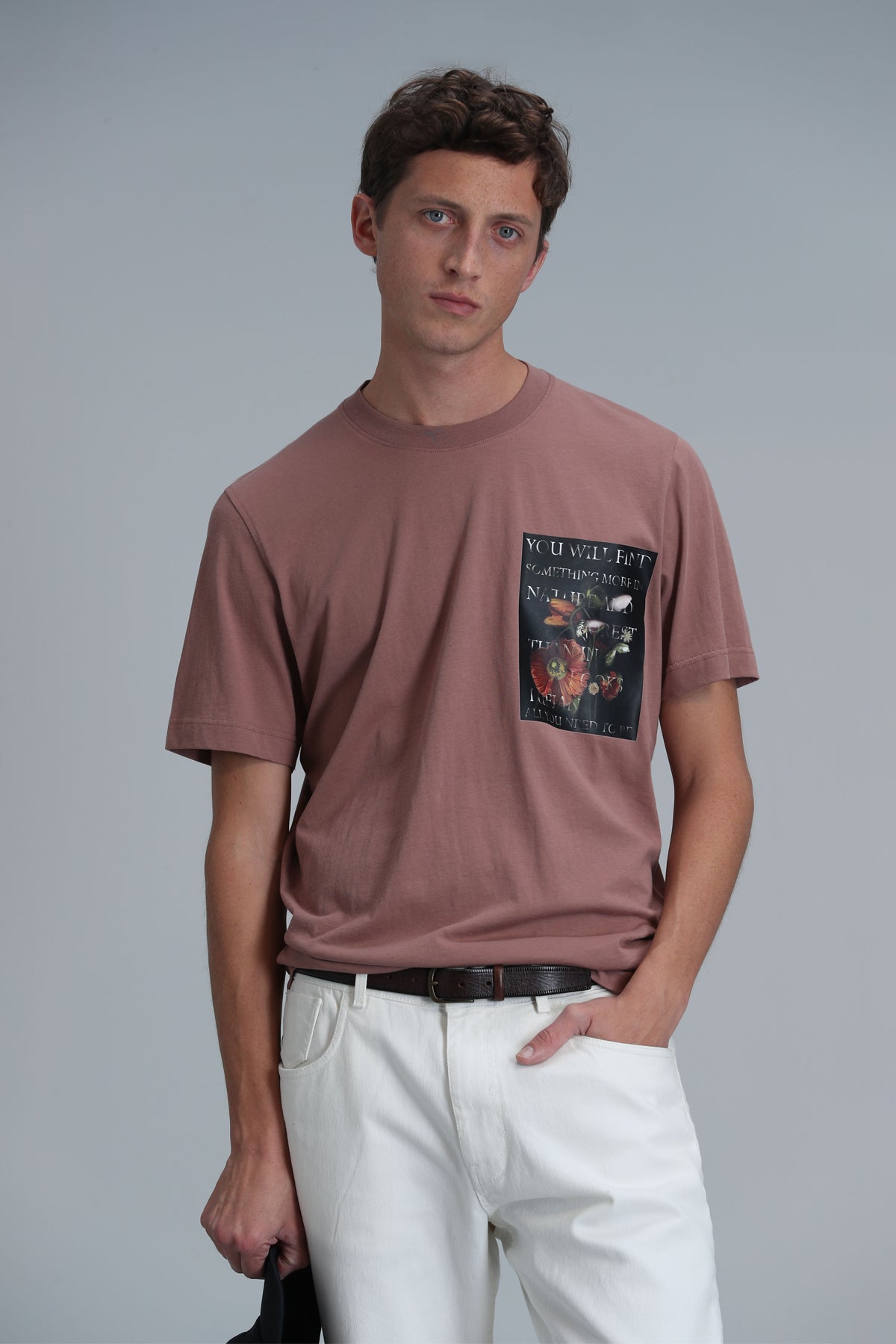 Lufian Minimalist Oversize Yuvarlak Yaka Kısa Kol Erkek T-Shirt