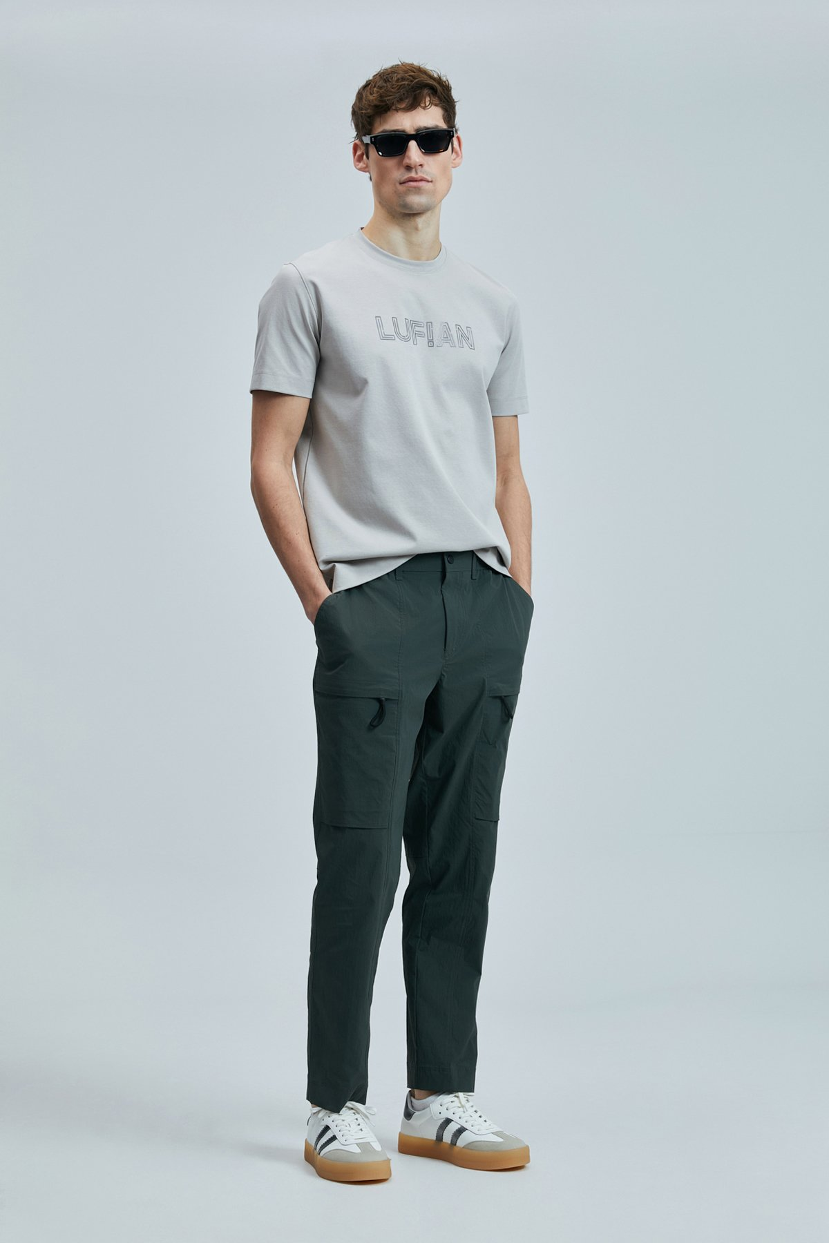 Lufian Minimalist Oversize Yuvarlak Yaka Kısa Kol Erkek T-Shirt İkincil görsel