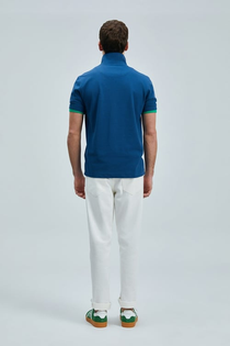 Lufian Minimalist Polo Yaka Erkek T-Shirt - Kısa Kol - Günlük