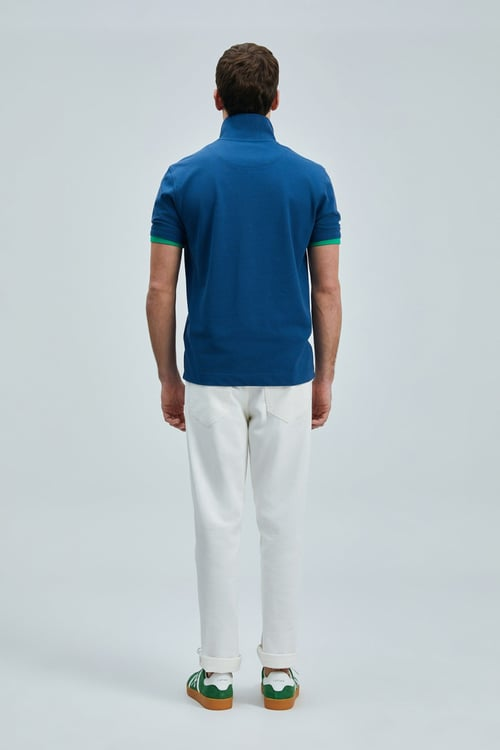 Lufian Minimalist Polo Yaka Erkek T-Shirt - Kısa Kol - Günlük