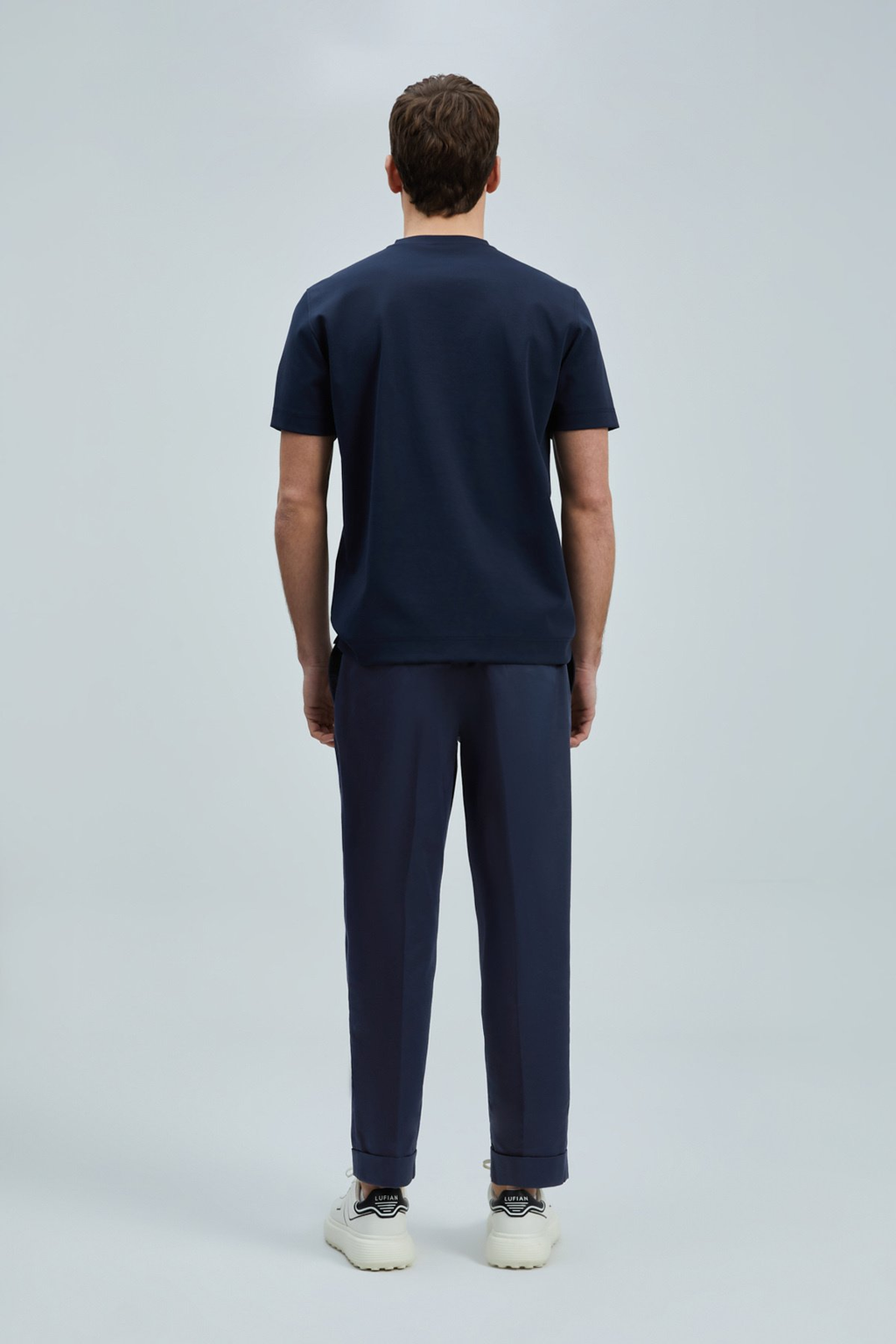 Lufian Oversize Minimalist Yuvarlak Yaka Kısa Kol Erkek T-Shirt