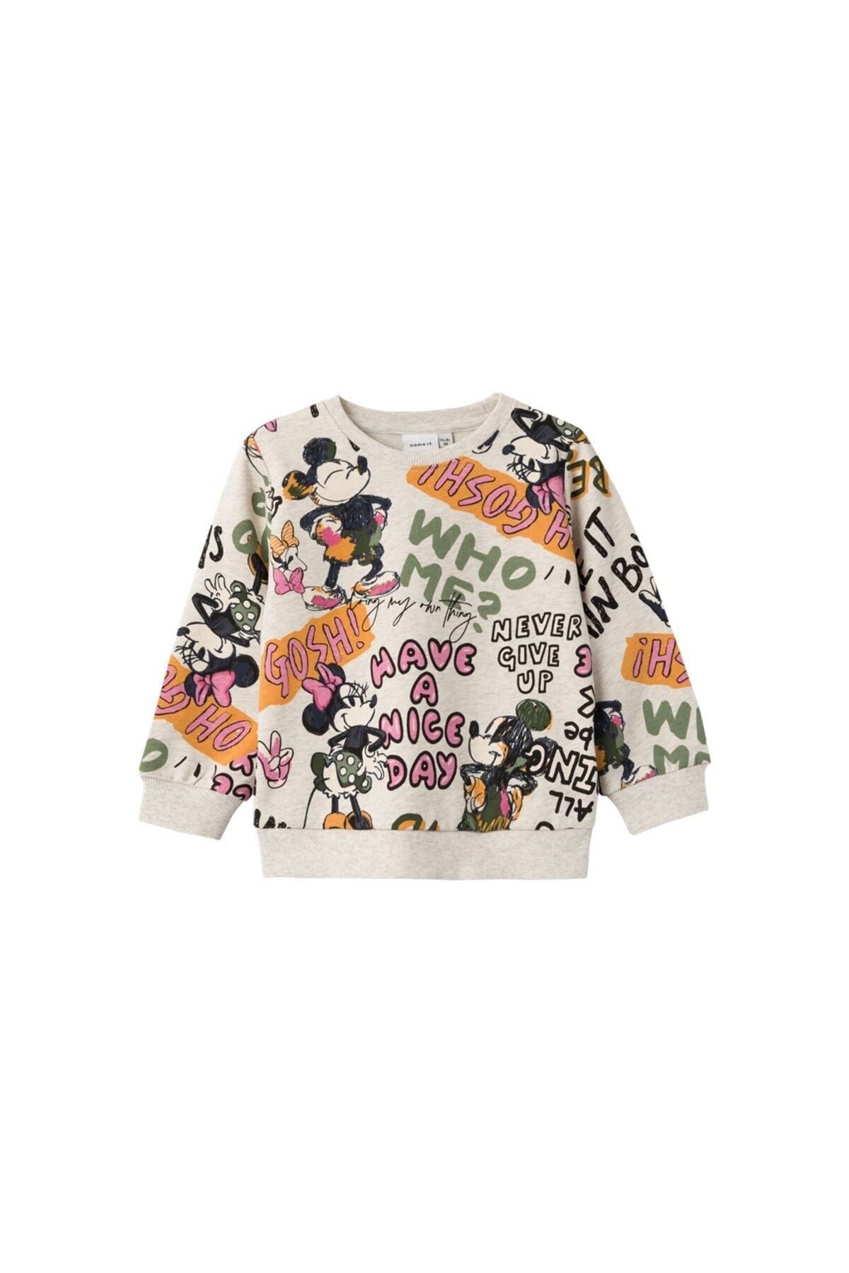 Minnie Mouse Desenli Kız Çocuk Sweatshirt-Uzun Kol Regular Fit