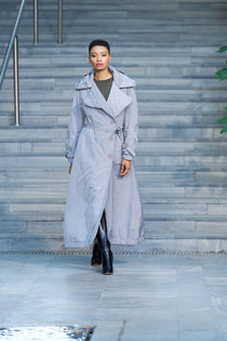 Misswhence Oversize Midi Trençkot - Kapüşonlu, Kemerli, Günlük
