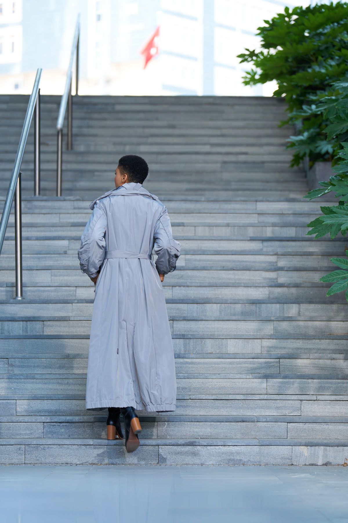 Misswhence Oversize Midi Trençkot - Kapüşonlu, Kemerli, Günlük