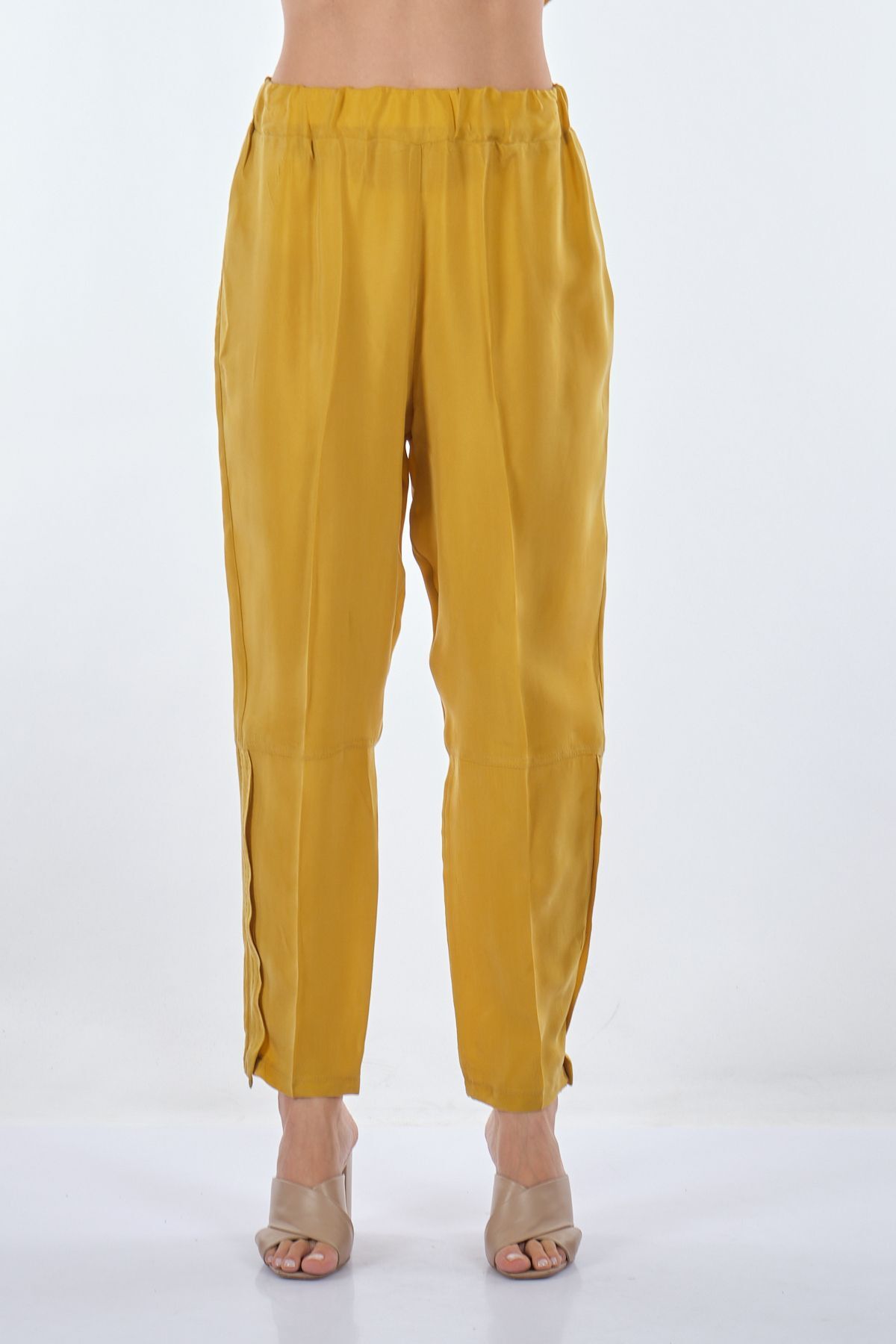 Misswhence Minimalist Yüksek Bel Midi Kadın Pantolon - Günlük Şıklık Translation missing: ar.content.product_image_main