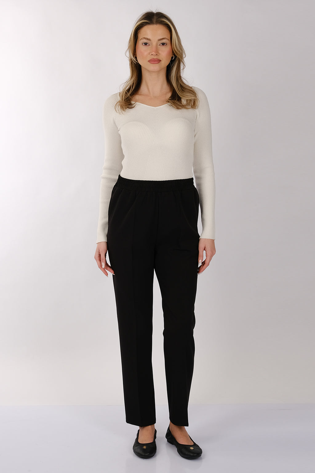 Modiva Kadın Yüksek Bel Regular Fit Pantolon - Minimalist Tarz