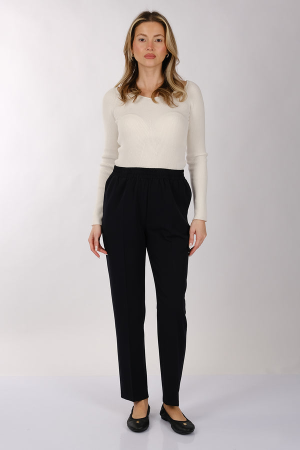 Modiva Kadın Yüksek Bel Regular Fit Pantolon - Minimalist Tarz