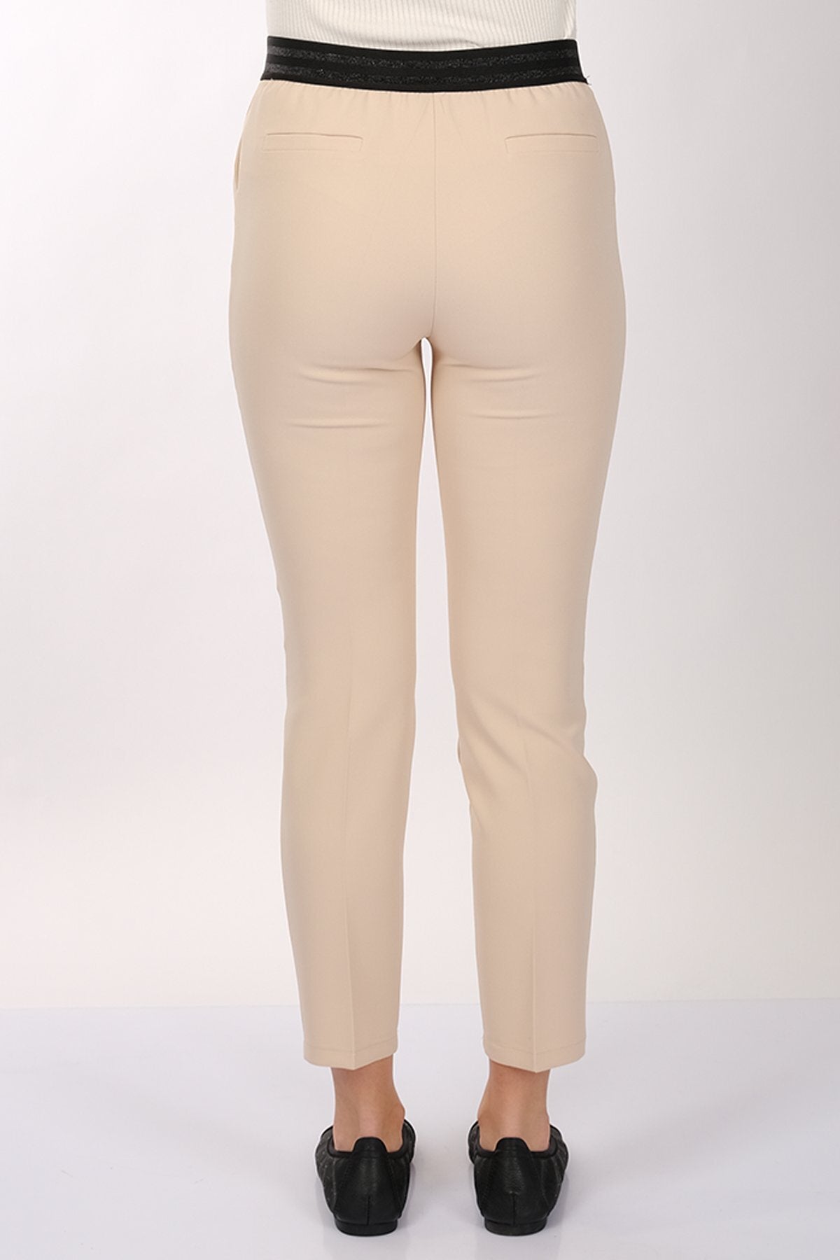 Modiva Minimalist Yüksek Bel 7/8 Dar Kesim Kadın Pantolon - Günlük & Ofis