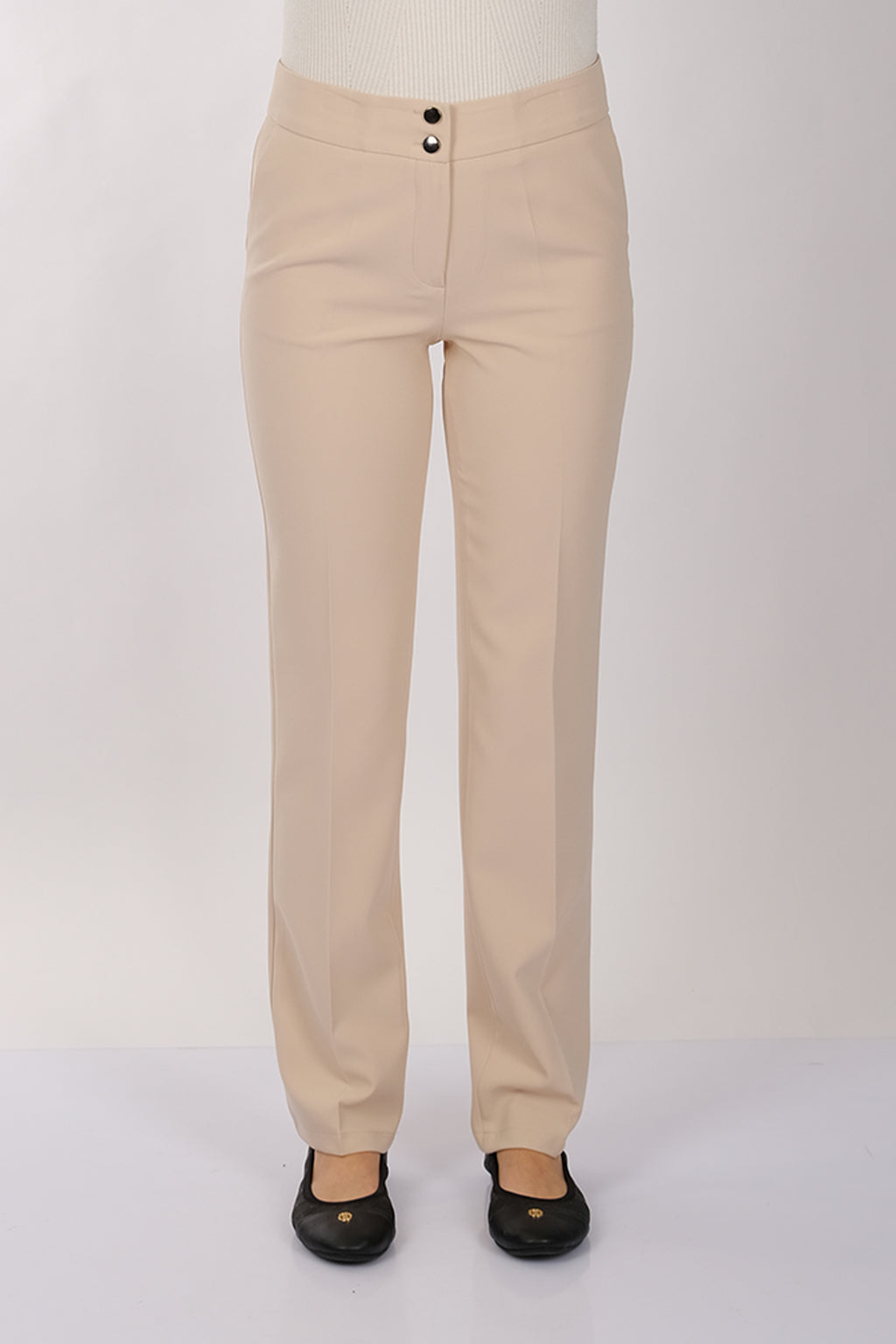 Modiva Minimalist Yüksek Bel Regular Fit Kadın Pantolon - Günlük & İş