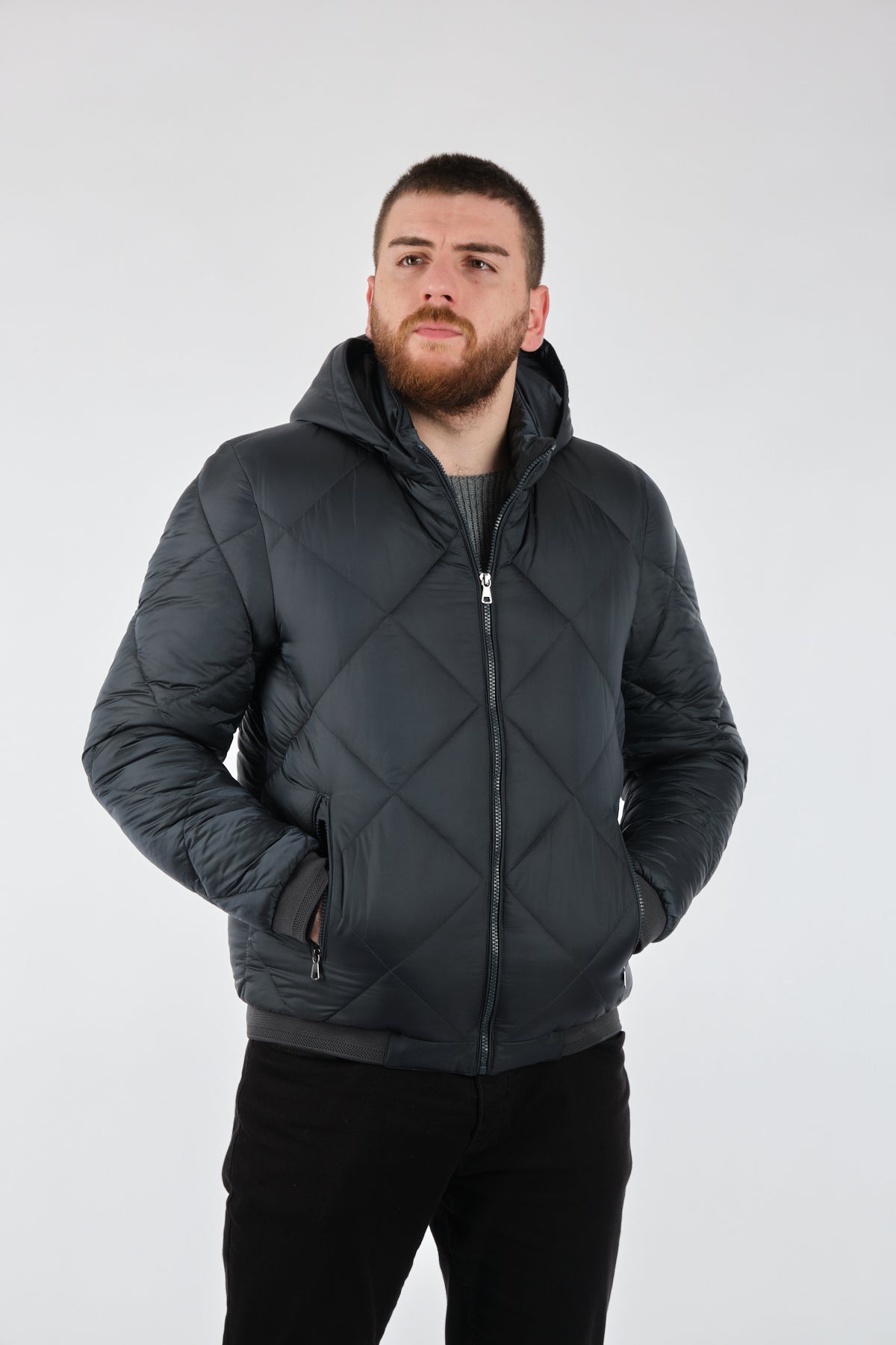 Ecer Erkek Kapüşonlu Şişme Mont - Minimalist Tasarım - Regular Fit Translation missing: ar.content.product_image_secondary