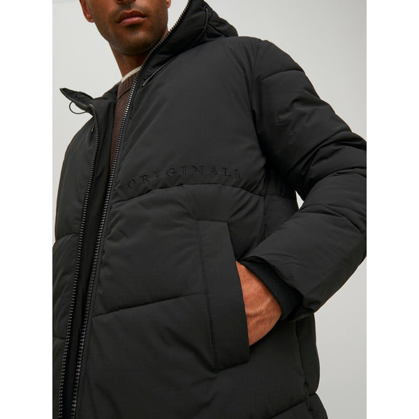 Jack&Jones Erkek Oversize Kapüşonlu Uzun Kışlık Mont - Sıcak ve Şık