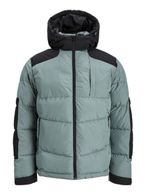 Jack&Jones Minimalist Oversize Kapüşonlu Erkek Kışlık Mont