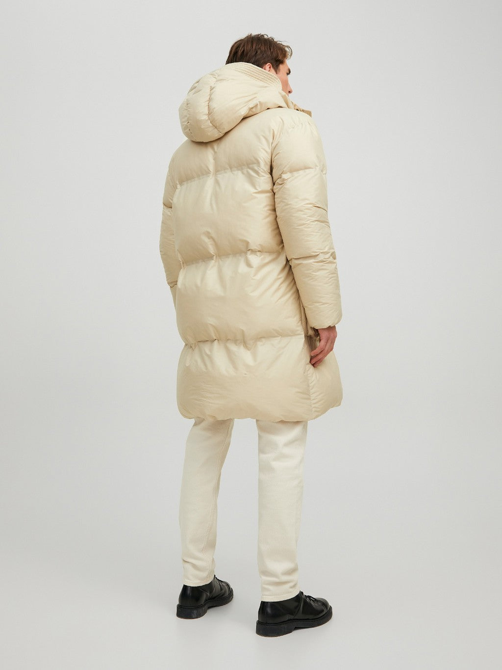 Jack&Jones Oversize Kapüşonlu Uzun Erkek Kışlık Mont - Minimalist