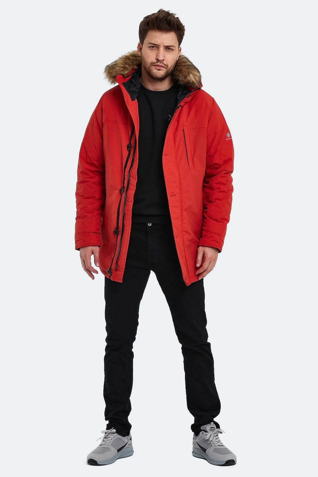 Lumberjack Erkek Oversize Kapüşonlu Kaban - Kışlık Sıcaklık
