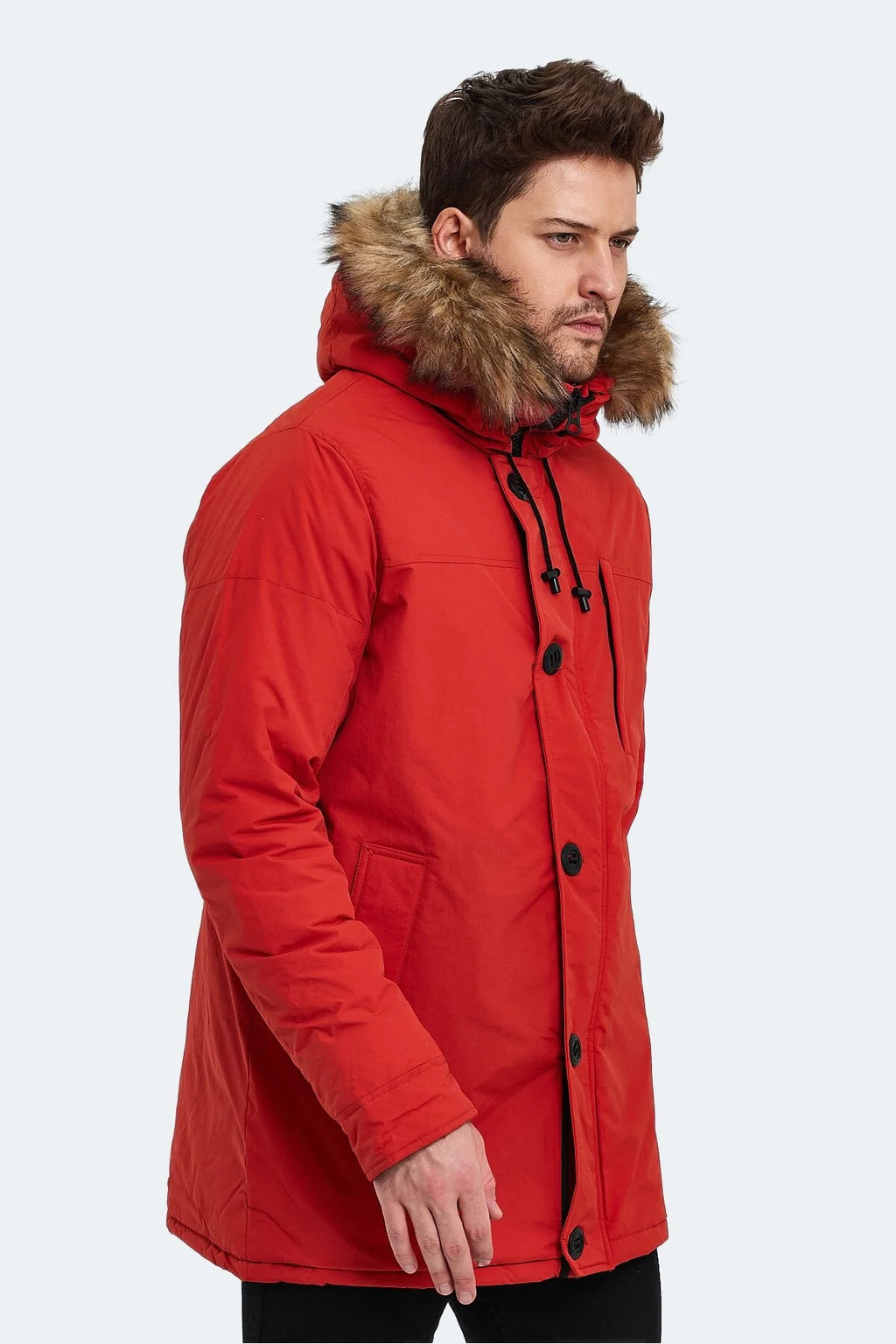 Lumberjack Erkek Oversize Kapüşonlu Kaban - Kışlık Sıcaklık