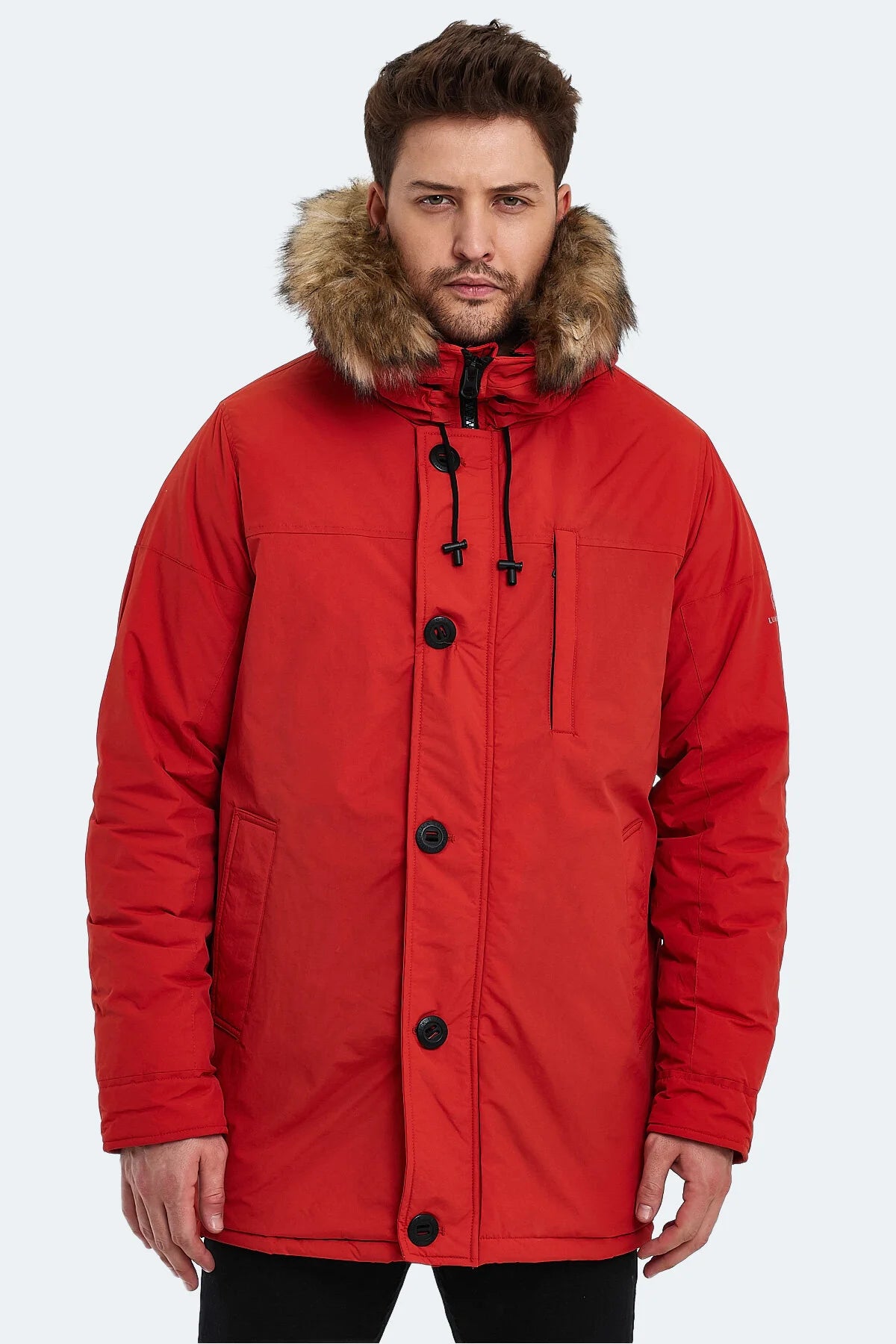 Lumberjack Erkek Oversize Kapüşonlu Kaban - Kışlık Sıcaklık