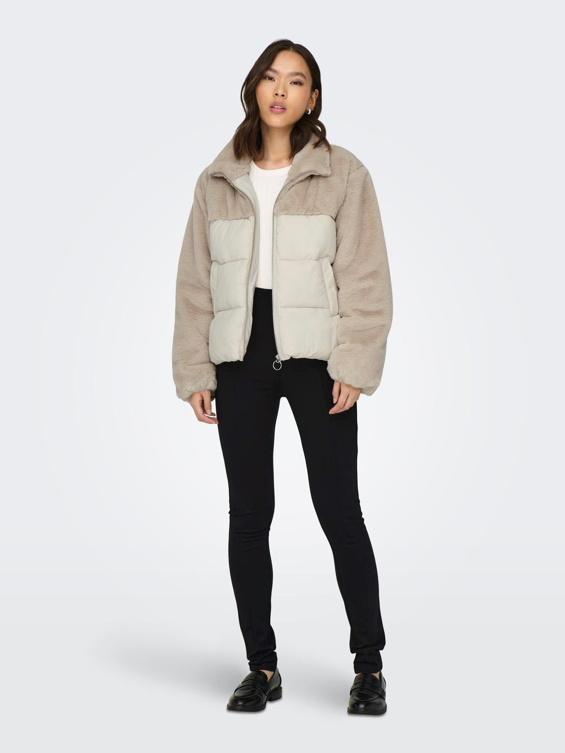 Only Kadın Peluş Crop Mont - Kışlık Sıcaklık & Şıklık