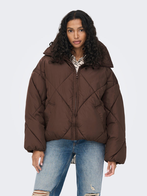 Only Oversize Kapüşonlu Şişme Mont - Minimalist Günlük Tarz