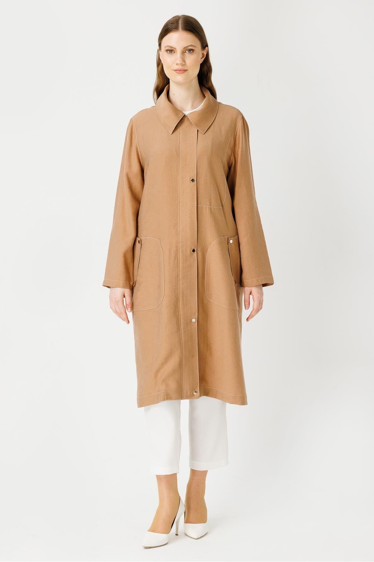 Müsemma Oversize Kadın Kap - Uzun Kol, Minimalist, Günlük Translation missing: ar.content.product_image_main