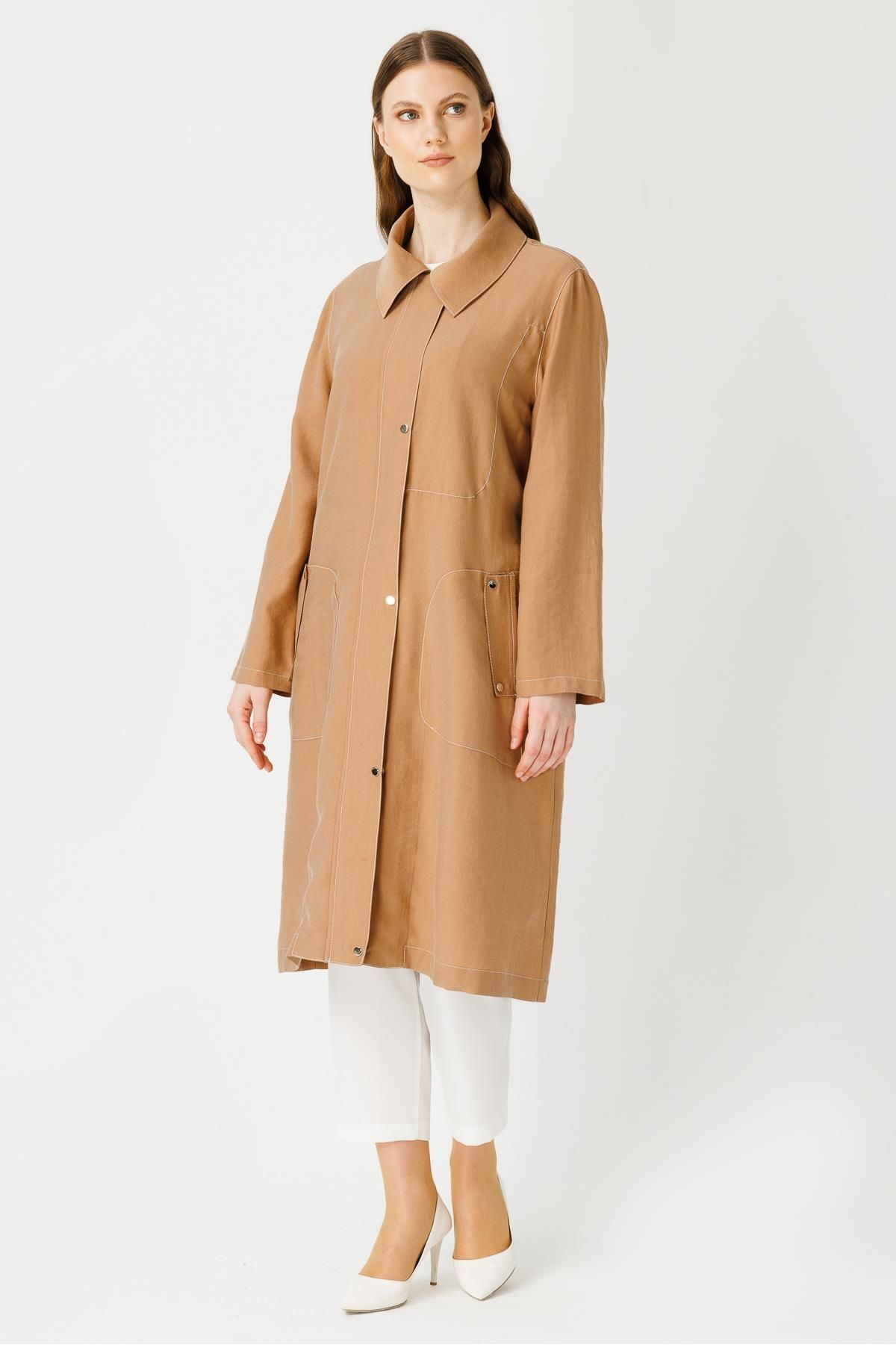 Müsemma Oversize Kadın Kap - Uzun Kol, Minimalist, Günlük Translation missing: ar.content.product_image_secondary