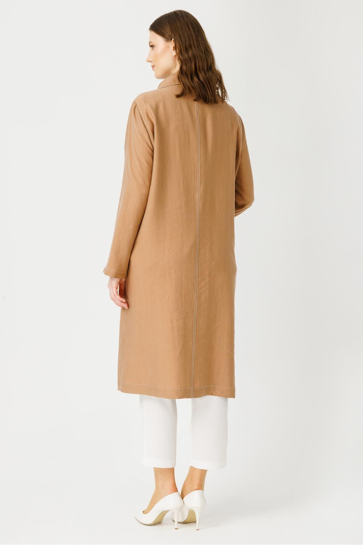 Müsemma Oversize Kadın Kap - Uzun Kol, Minimalist, Günlük