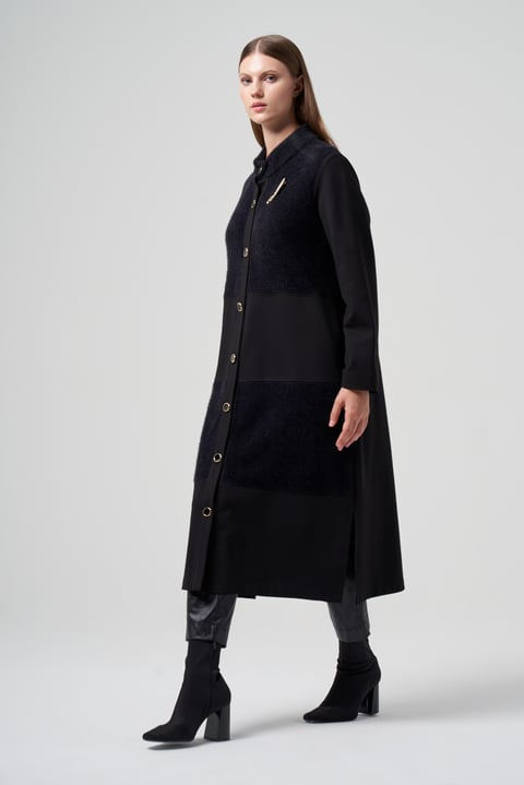 معطف نسائي بمقاسات كبيرة من موسيما 26KKAP-MUS0012