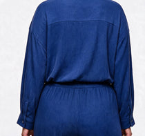 Müsemma Kadın Oversize Gömlek Yaka Midi Takım - Günlük Şıklık