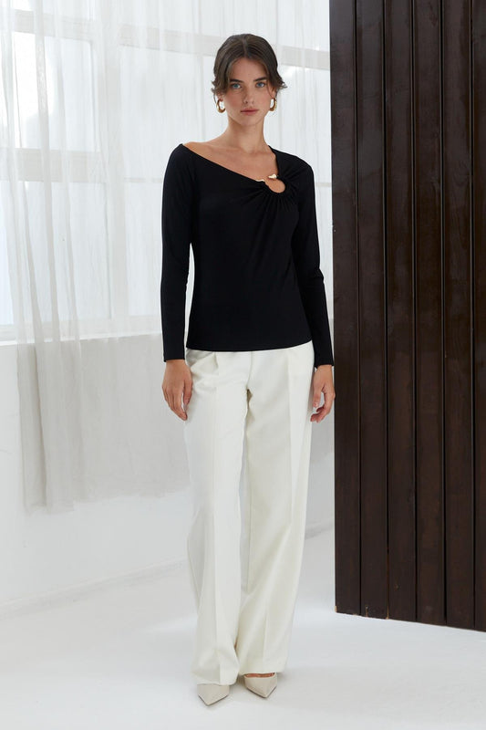 بلوزة نسائية من نار 25NK22325