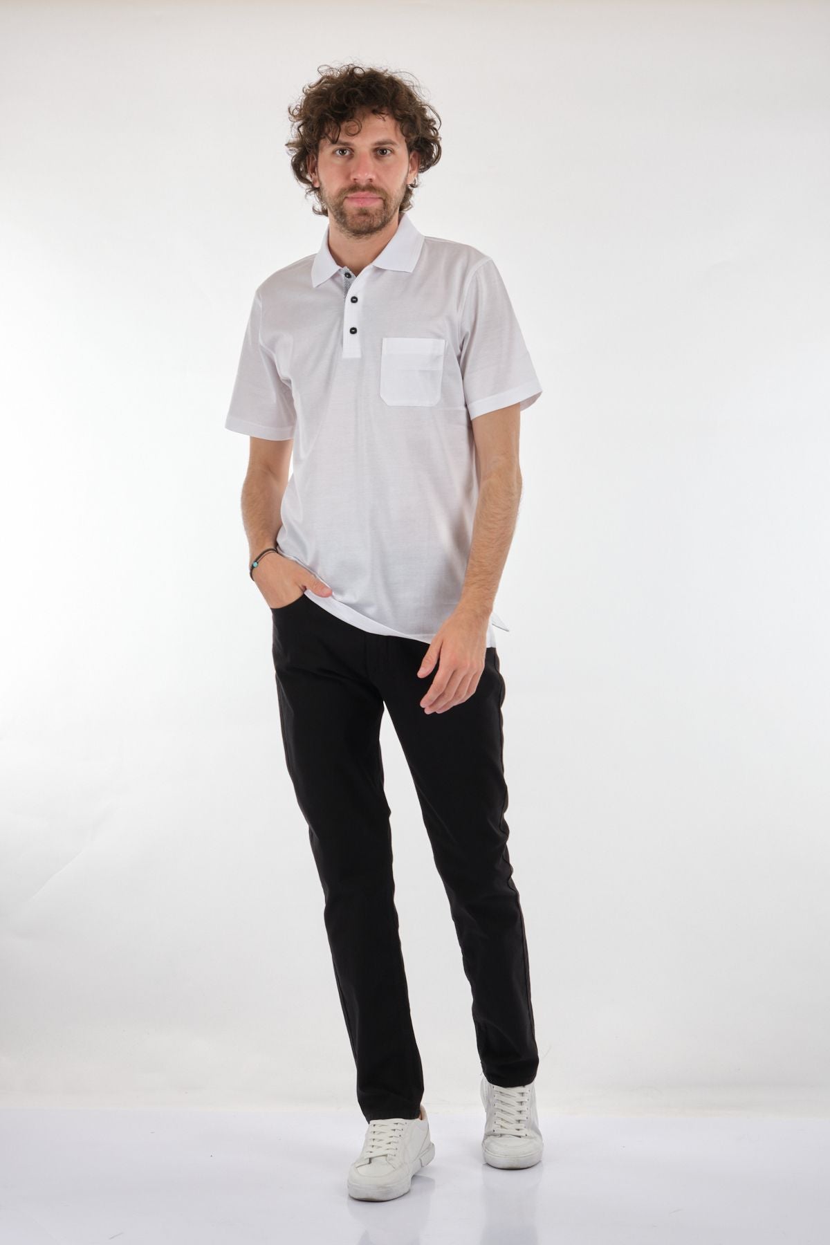 Nehir Minimalist Polo Yaka Erkek T-Shirt - Günlük Kullanım Translation missing: ar.content.product_image_main