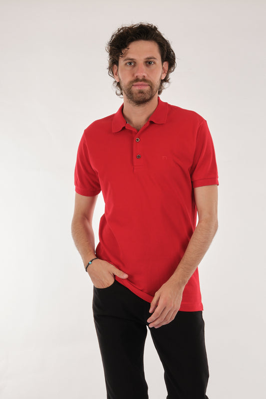 Nehir Minimalist Polo Yaka Kısa Kol Erkek T-Shirt