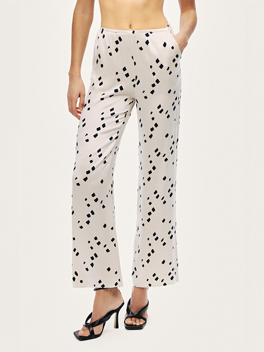 Nocturne Desenli Geniş Paça Pantolon N26YN3475