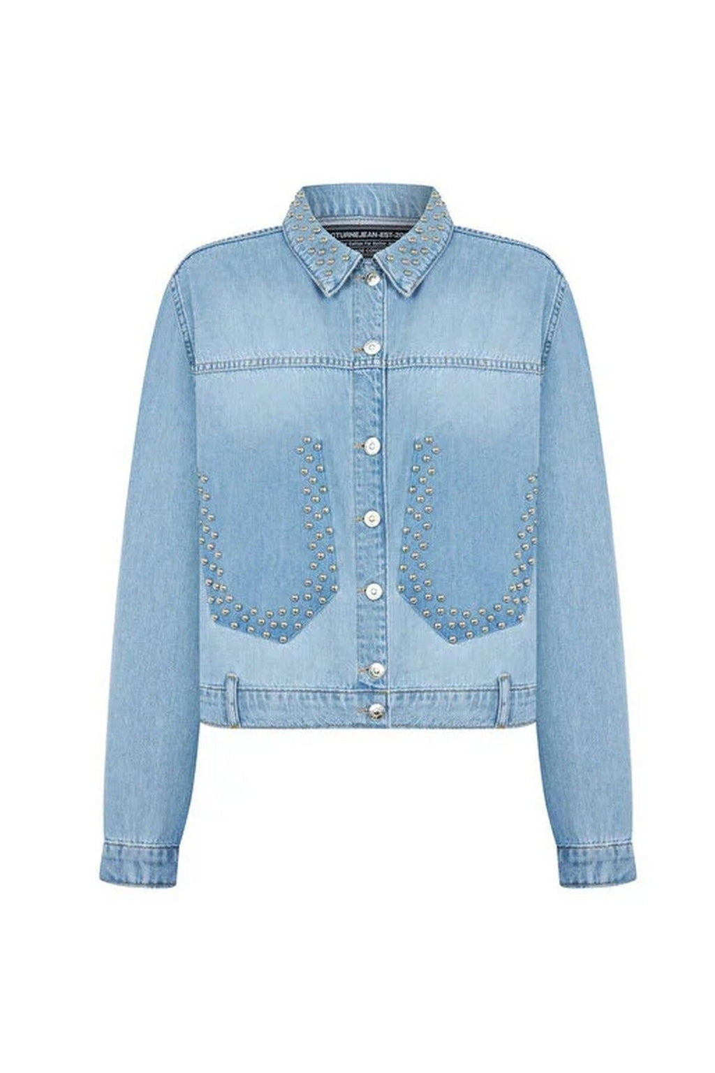 Nocturne Oversize Crop Jean Ceket - Minimalist Günlük Stil