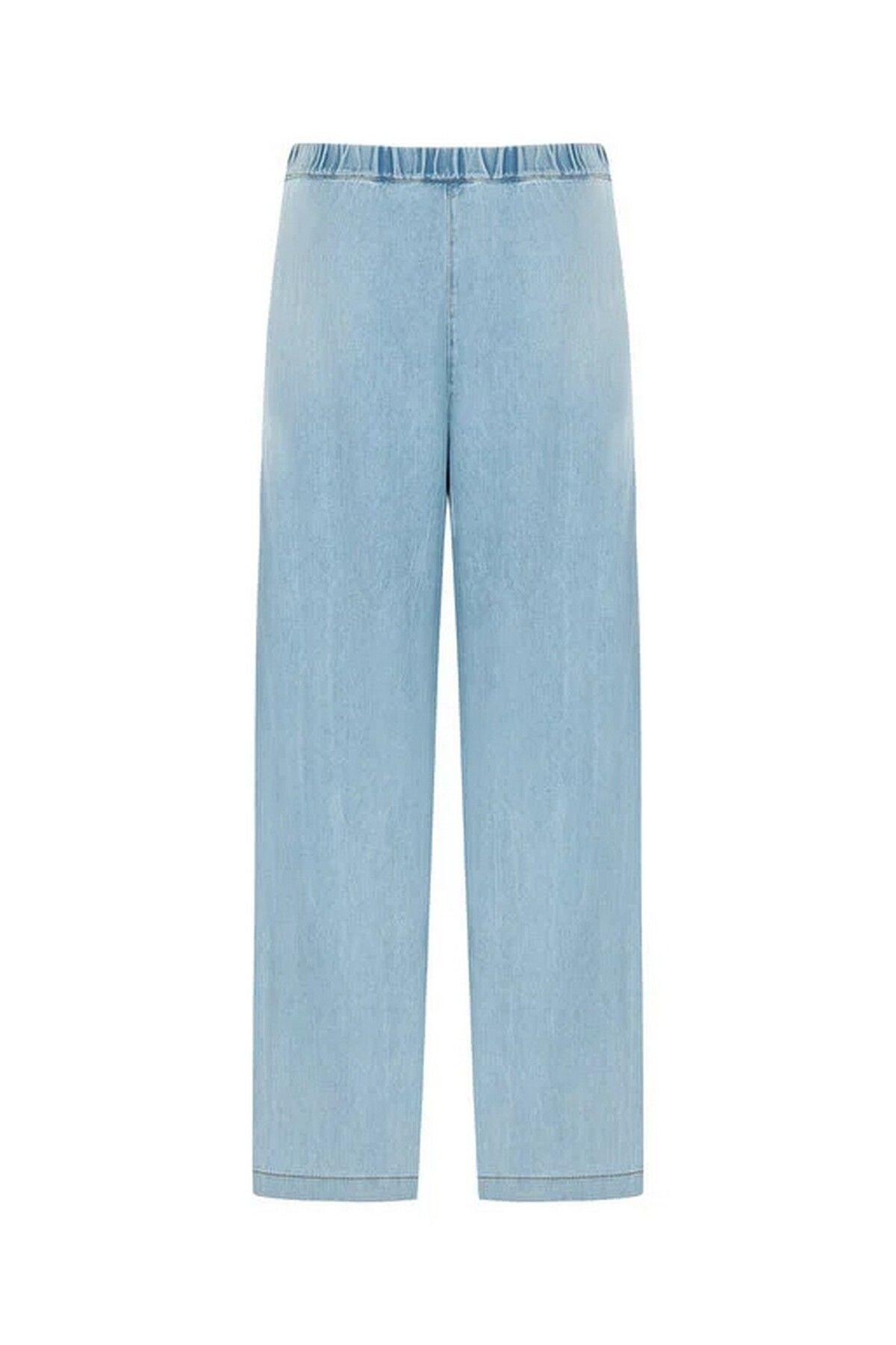 Nocturne Kadın Minimalist Pileli Bol Paça Jean Pantolon - Günlük & Şık