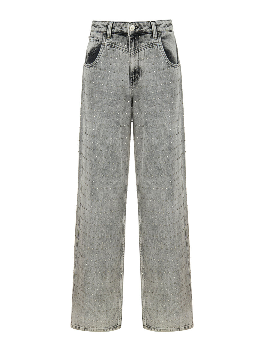 Nocturne Taş Tasarımlı Boyfriend Jean N25KD18120