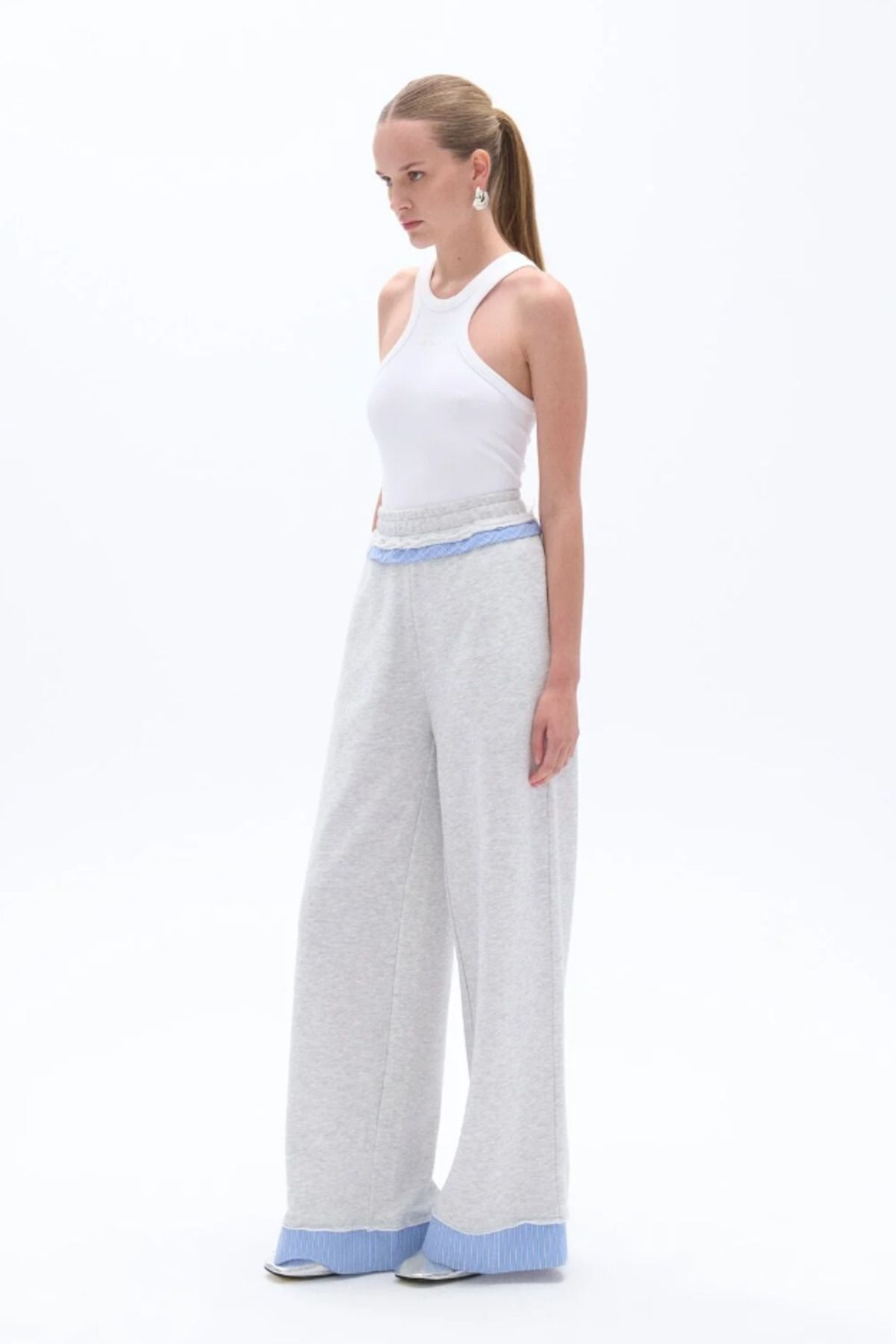Nocturne Oversize Minimalist Kadın Pantolon - Geniş Paça Günlük Ana görsel