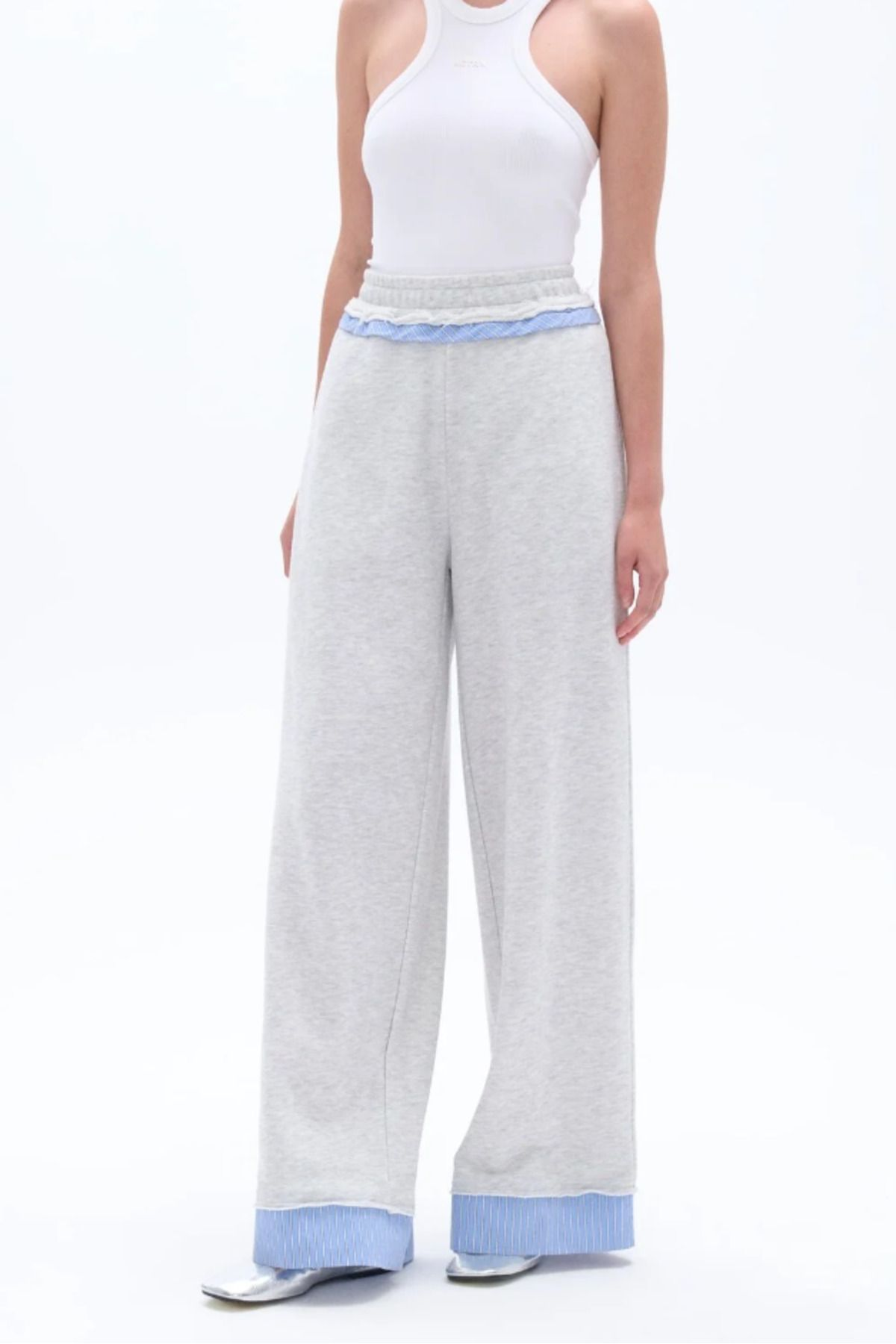 Nocturne Oversize Minimalist Kadın Pantolon - Geniş Paça Günlük İkincil görsel