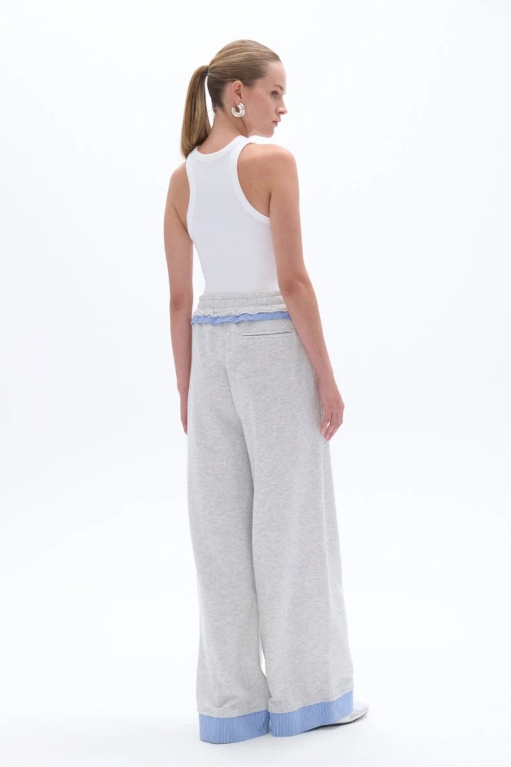 Nocturne Oversize Minimalist Kadın Pantolon - Geniş Paça Günlük