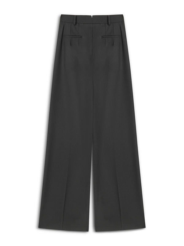 Nocturne Minimalist Yüksek Bel Geniş Paça Midi Kadın Pantolon - Günlük & Ofis