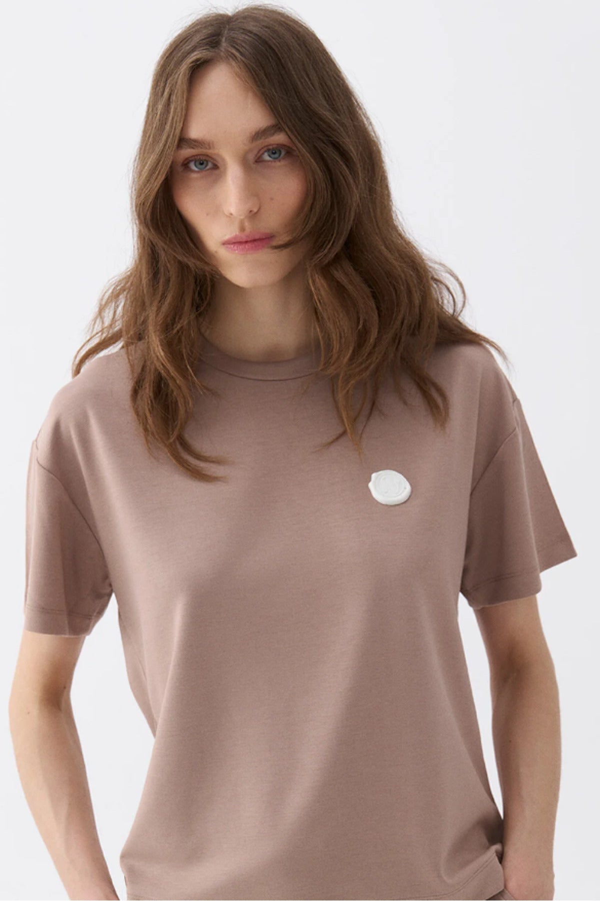 Nocturne Minimalist Oversize Kadın T-Shirt - Kısa Kol - Günlük Translation missing: ar.content.product_image_main
