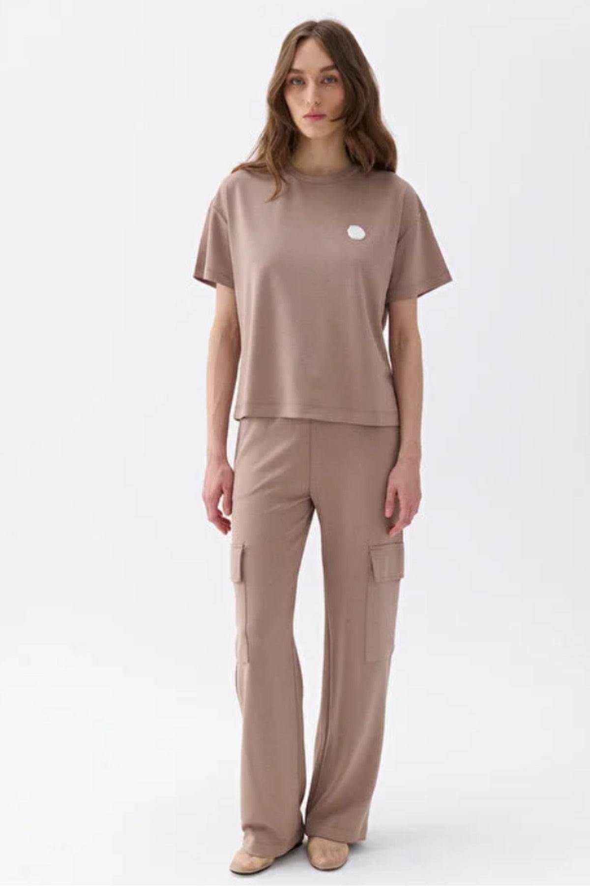 Nocturne Minimalist Oversize Kadın T-Shirt - Kısa Kol - Günlük Translation missing: ar.content.product_image_secondary