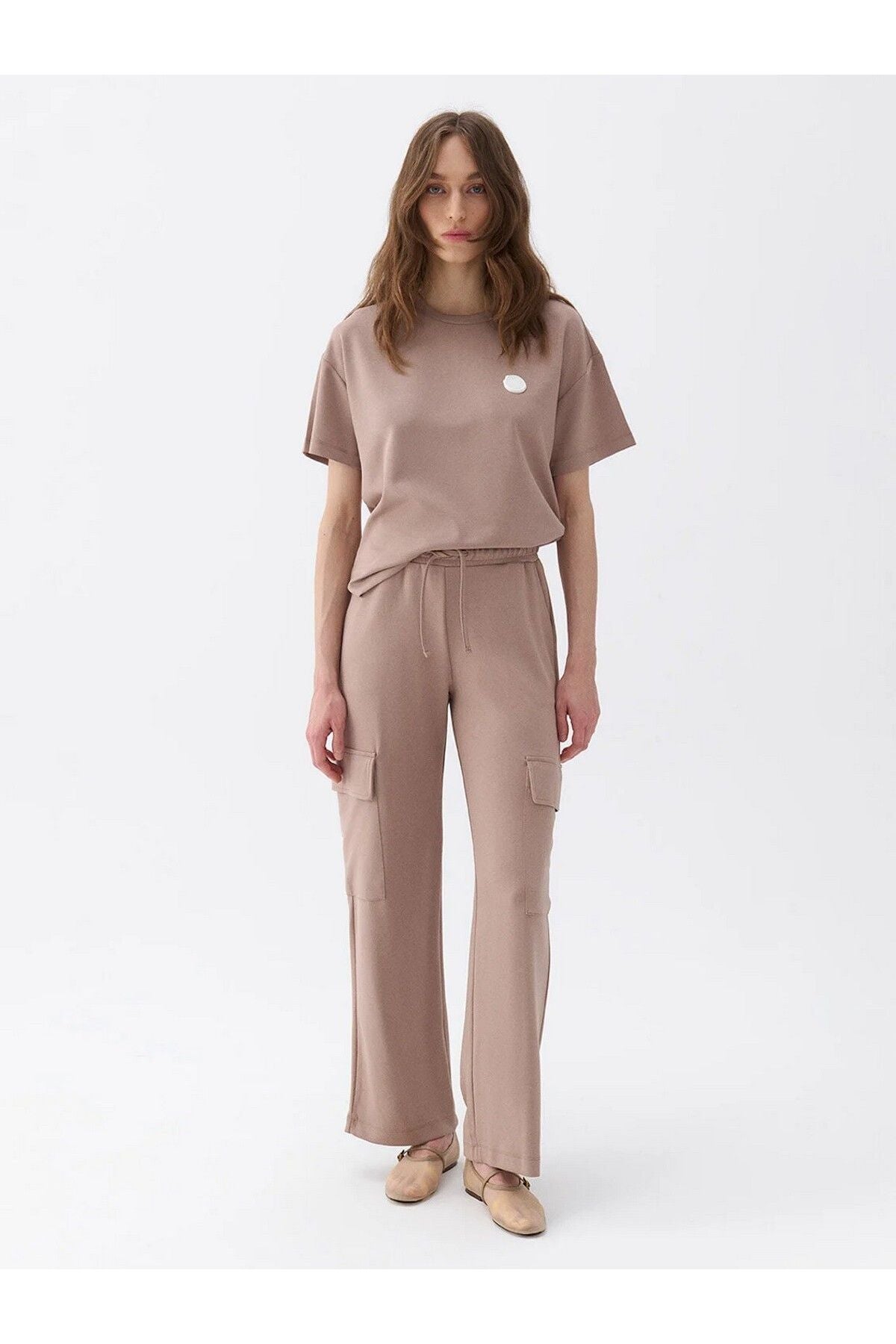 Nocturne Oversized Cepli Midi Kadın Pantolon - Minimalist Tarz Translation missing: ar.content.product_image_main