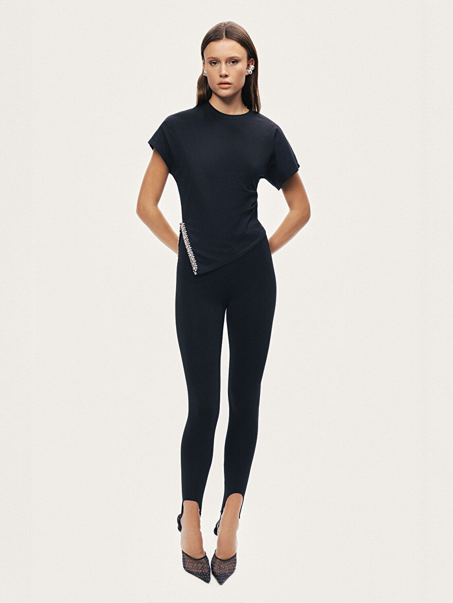 Nocturne Taş Detaylı T-Shirt N26YD70089 Ana görsel