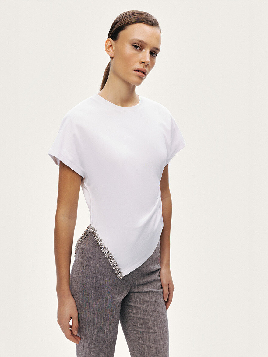 Nocturne Taş Detaylı T-Shirt N26YD70089 İkincil görsel