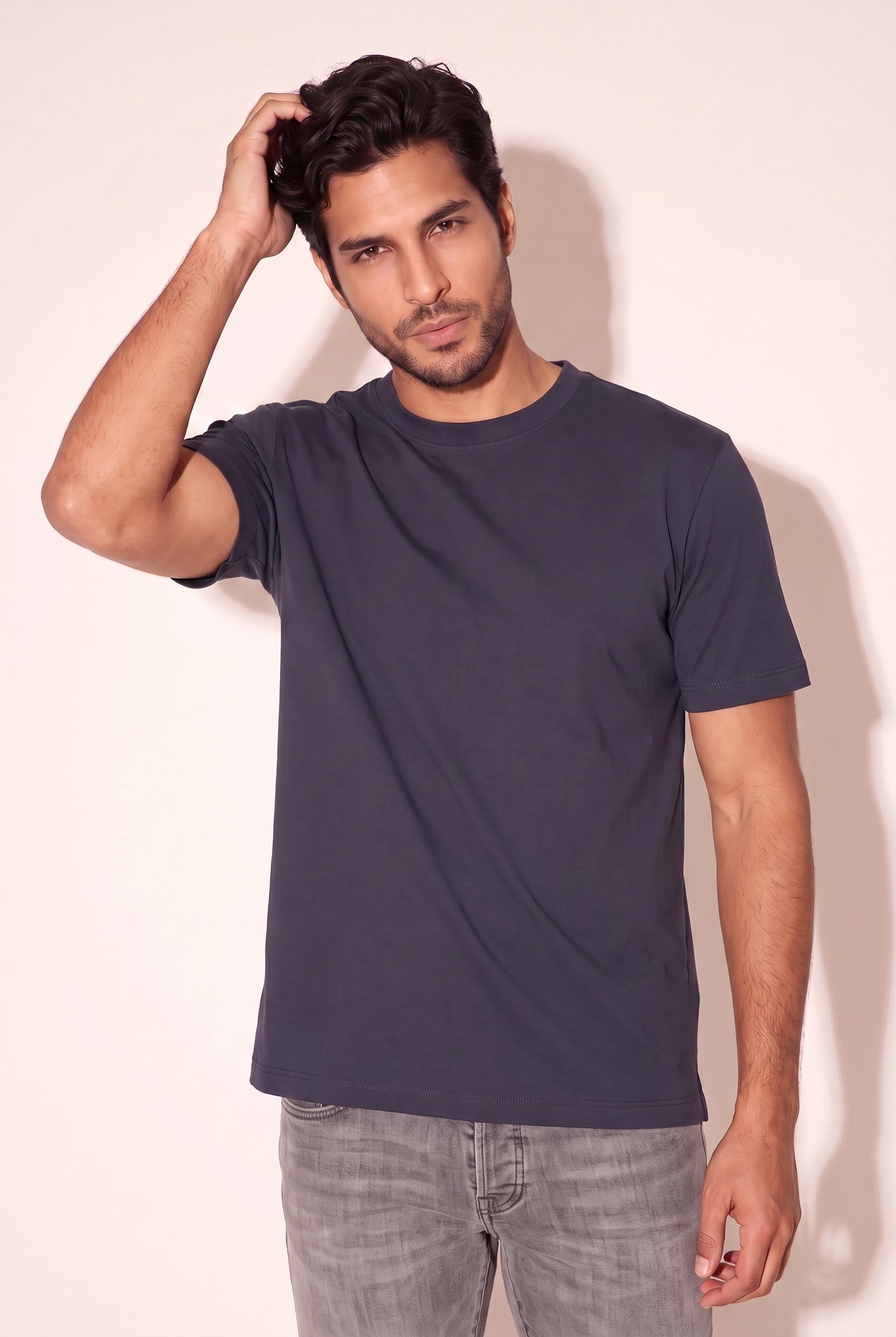 O Yaka Fırçalı 2 İplik T-Shirt JSCO İkincil görsel
