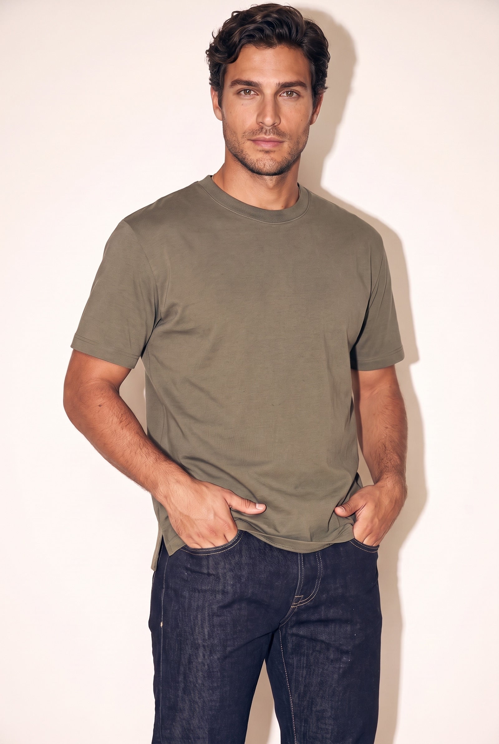 O Yaka Fırçalı 2 İplik T-Shirt JSCO İkincil görsel