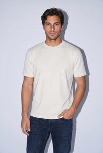 O Yaka Fırçalı 2 İplik T-Shirt JSCO