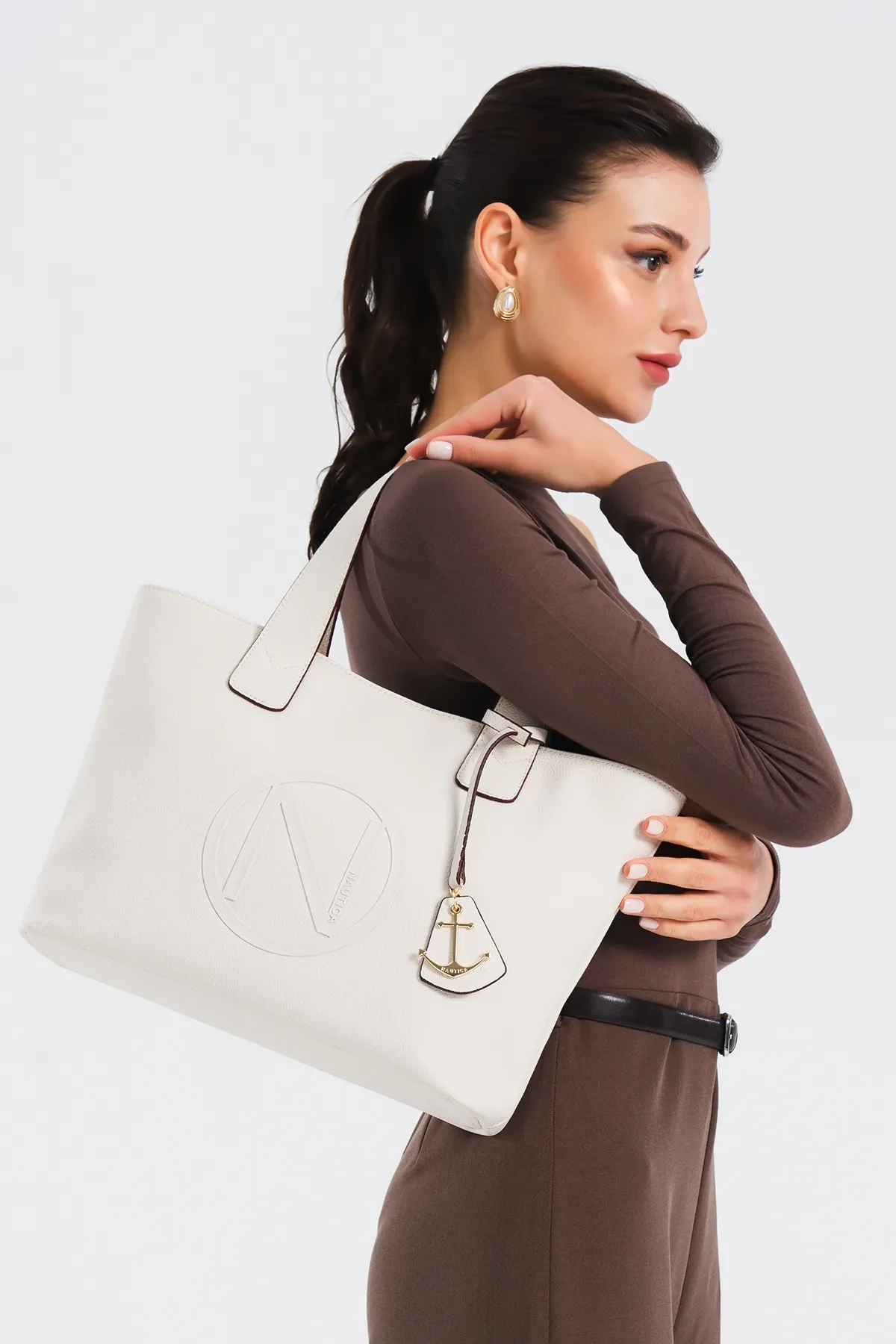 Nautıca Minimalist Tote Omuz Çantası - Günlük Kullanım için İdeal